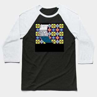 the hazards pattern wallpaper artworks ecopop in color Baseball T-Shirt